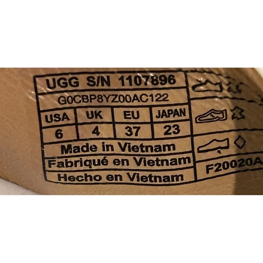 UGG‎ Cream Comfort Sandals Women's 6 Cushioned Sole NWOB